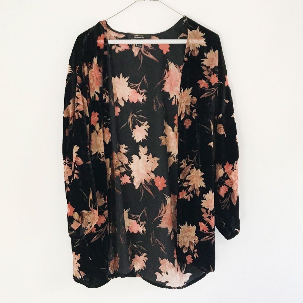Velvet Floral Kimono